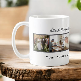 Custom Photo Collage Mug – Your Photo & Your Text Koffiemok
