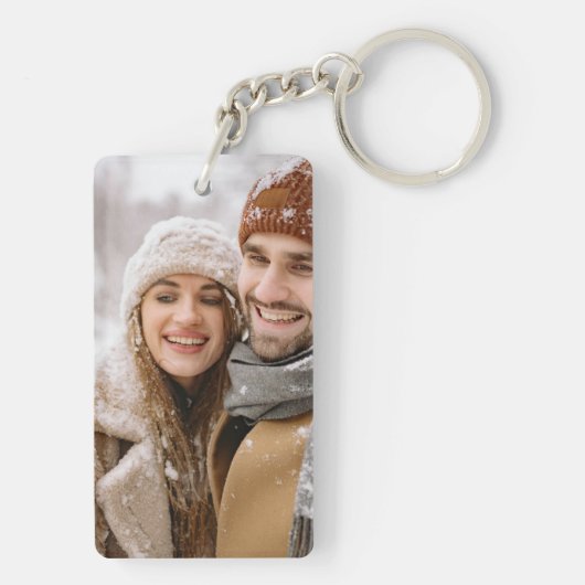 Custom Photo Collage My Love Keychain (achterkant)