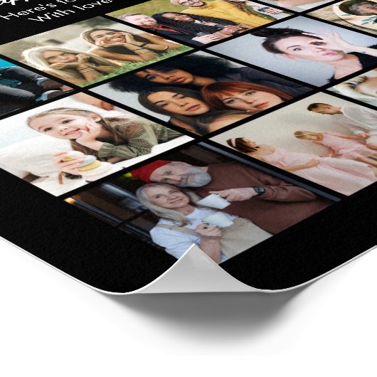 Custom Photo Collage Personalized Gift Poster (Hoek)