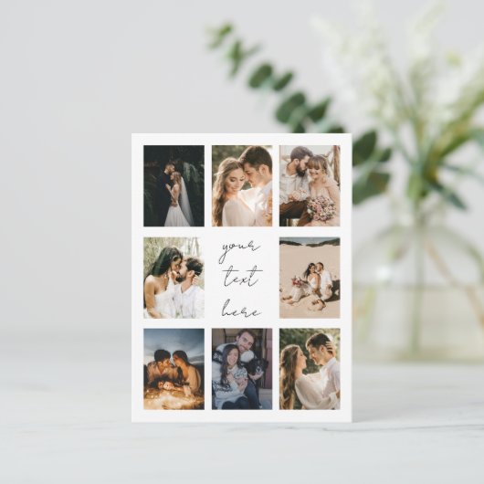 Custom Photo Collage Personalized Picture Family Feestdagenkaart (Staand voorkant)