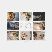 Custom Photo Collage Personalized Picture Family Fleece Deken (Voorkant (Horizontaal))