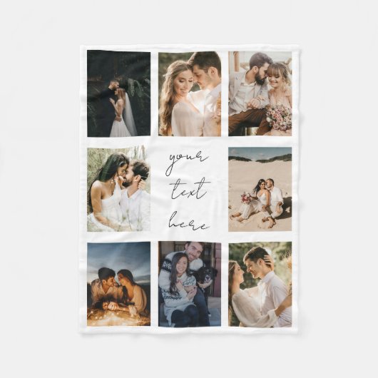 Custom Photo Collage Personalized Picture Family Fleece Deken (Voorkant)