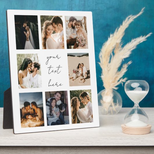 Custom Photo Collage Personalized Picture Family Fotoplaat (Zijkant)