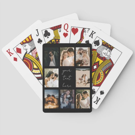 Custom Photo Collage Personalized Picture Family Pokerkaarten (Achterkant)
