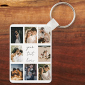 Custom Photo Collage Personalized Picture Family Sleutelhanger (Achterkant)