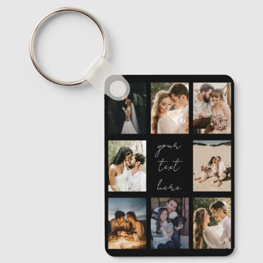 Custom Photo Collage Personalized Picture Family Sleutelhanger (Voorkant)