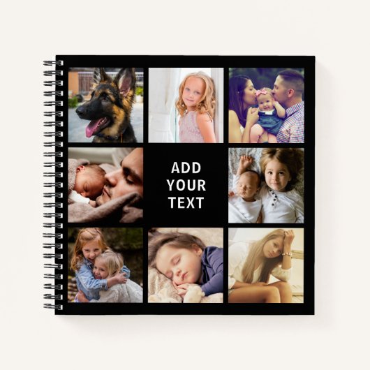 Custom Photo Collage Scrapbook Notitieboek (Voorkant)