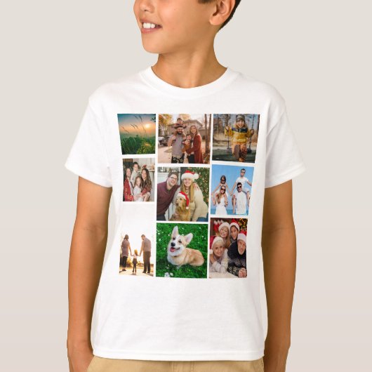 Custom Photo Collage Shirt, Custom 9 Photos   T-shirt (Voorkant)