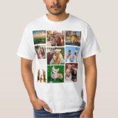Custom Photo Collage Shirt, Custom 9 Photos   T-shirt (Voorkant)