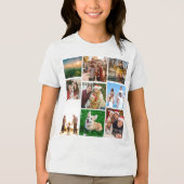 Custom Photo Collage Shirt, Custom 9 Photos   Tri-Blend Shirt (Voorkant)