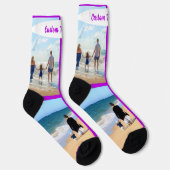 Custom Photo Collage Socks Personalized Text Sokken (Rechts)