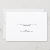 Custom Photo Collage Thankful Baby Shower Bedankkaart (Achterkant)