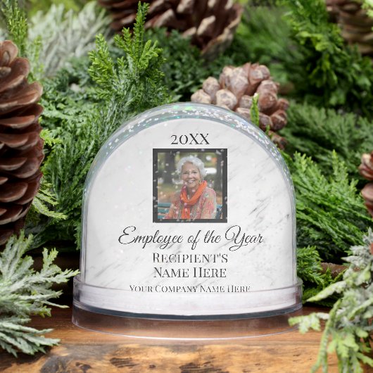 Custom Photo Corporate Employee Gift Award Sneeuwbol (Winter)