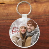 Custom Photo Couple My Love Keychain (Achterkant)