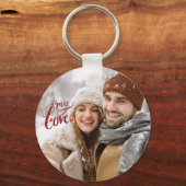 Custom Photo Couple My Love Keychain (Voorkant)