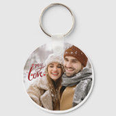 Custom Photo Couple My Love Keychain (Achterkant)