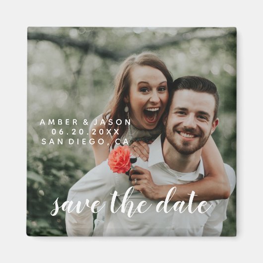 Custom Photo Creative Save the Date Magneet (Voorkant)