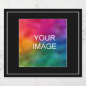 Custom Photo Creëer Uw Eigen Sjabloon Zwart Bier Etiket (Enkel label)