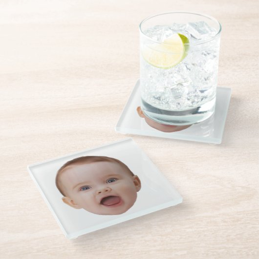 Custom Photo, Custom Photo Face Glazen Onderzetter (Schuin)