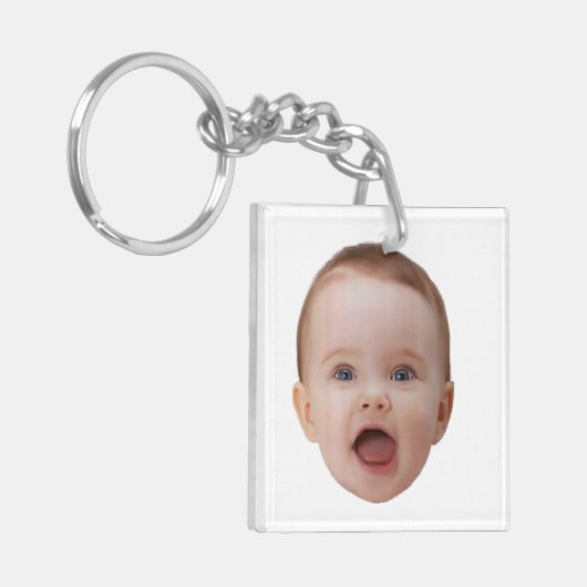 Custom Photo, Custom Photo Face Sleutelhanger (Voorkant Links)