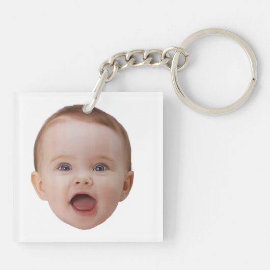 Custom Photo, Custom Photo Face Sleutelhanger (Achterkant)
