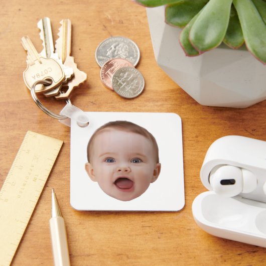 Custom Photo, Custom Photo Face Sleutelhanger (Bureau)