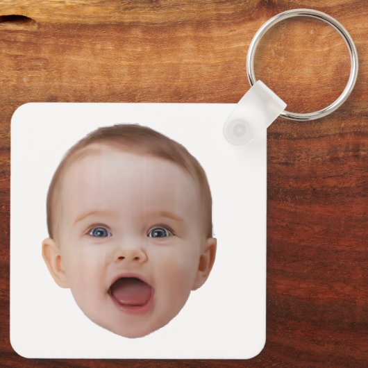 Custom Photo, Custom Photo Face Sleutelhanger (Achterkant)