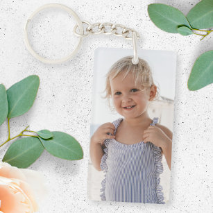 Custom Photo   Cute Kids Design Your Own 2 Image Sleutelhanger