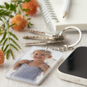 Custom Photo | Cute Kids Design Your Own 2 Image Sleutelhanger (Voorkant Rechts)