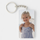 Custom Photo | Cute Kids Design Your Own 2 Image Sleutelhanger (Voorkant)