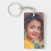 Custom Photo Cute Kids Design Your Own 2 Image Sleutelhanger (Voorkant)