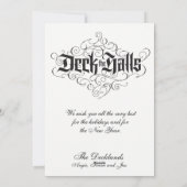 Custom Photo Deck de Hallen Kerst Lettering Feestdagenkaart (Achterkant)