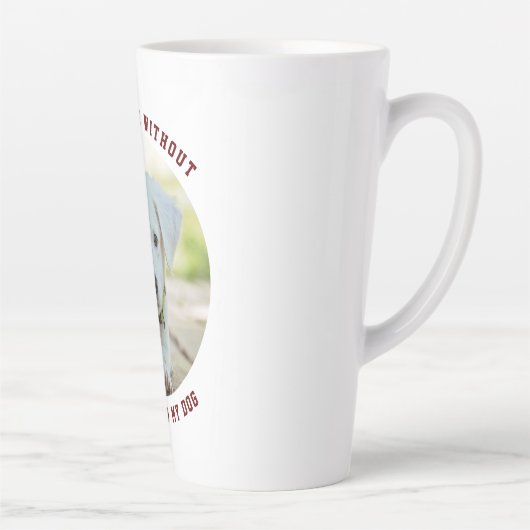 Custom Photo Dog Latte Mok (Rechts)