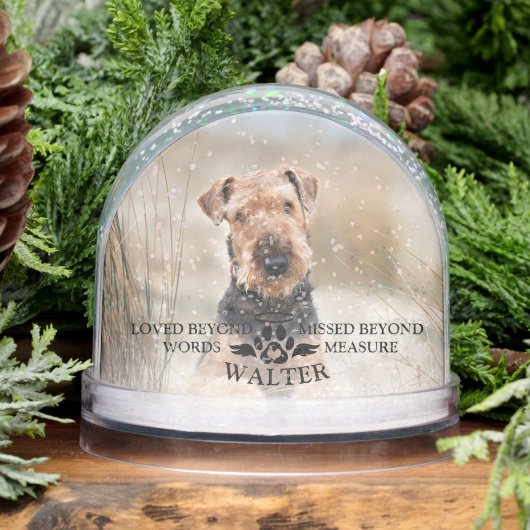 Custom Photo Dog Memorial Loved Beyond Words Sneeuwbol
