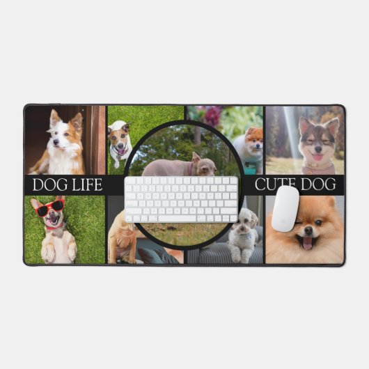 Custom Photo Dog Pet Bureaumat (Keyboard & Muis)