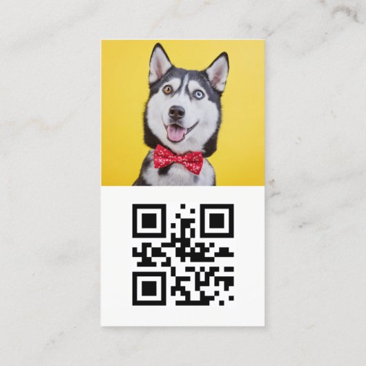 Custom Photo Dog, Pet Influencer Visitekaartje (Achterkant)