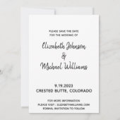 Custom Photo Dog Wedding Save The Date (Achterkant)