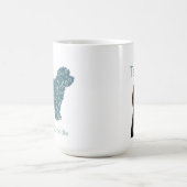 Custom Photo Doodle Mom Personalized Name Teal Koffiemok (Center)