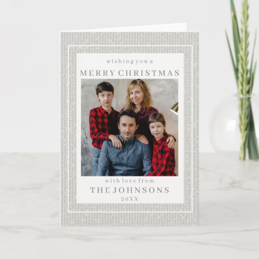 Custom Photo Elegant Framed Picture Card Kaart (Voorkant)