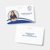 Custom Photo Employee Logo Naam Corporate Badge (Voor- en achterkant)