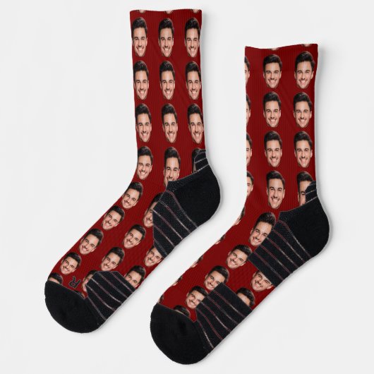 Custom Photo Face Socks, Funny Personalized Gift Sokken (Links)