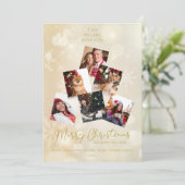Custom Photo Family Christmas Tree Happy New Year (Staand voorkant)
