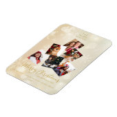 Custom Photo Family Christmas Tree Happy New Year Magneet (Linkerzijde)