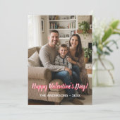  Custom Photo & Family Name. Valentines Feestdagenkaart (Staand voorkant)
