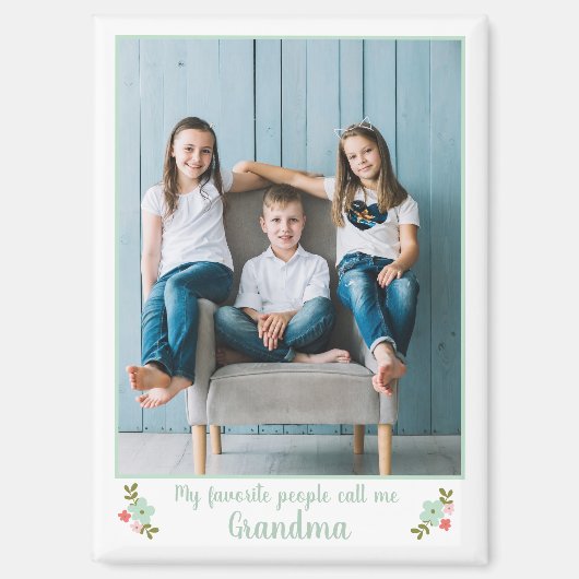 Custom Photo Favorite People Call Me Grandma Magneet (Voorkant)