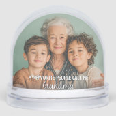 Custom Photo Favorite People Call Me Grandma Sneeuwbol (Voorkant)