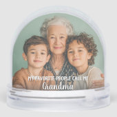 Custom Photo Favorite People Call Me Grandma Sneeuwbol (Achterkant)
