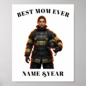 Custom Photo Firefighting Gear Art Poster (Voorkant)