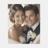 Custom Photo Fleece Blanket 1st Anniversary Gift  (Voorkant)