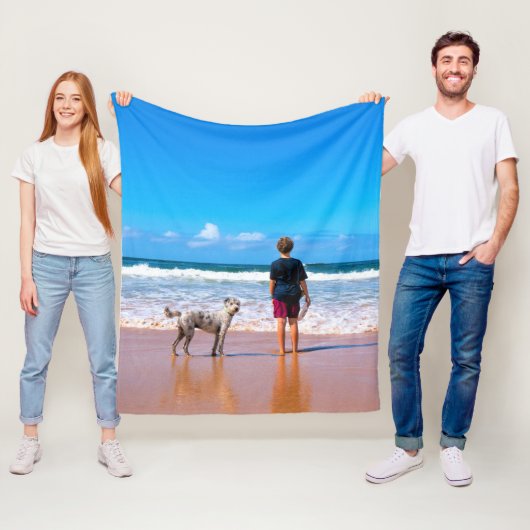 Custom Photo Fleece Deken met Uw Eigen Ontwerp (In situ)